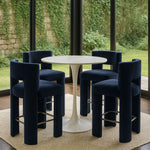 Zuno - Velvet Performance Fabric Upholstered Counter Stool (Set of 2)