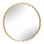 Crinkle - Round Mirror - Brass