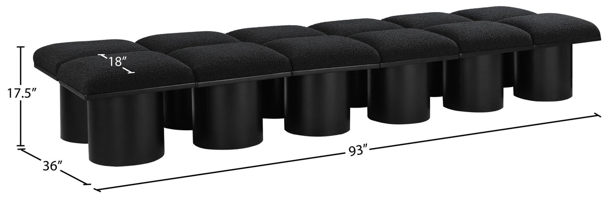 Pavilion - 12 Piece Modular Bench With Black Base
