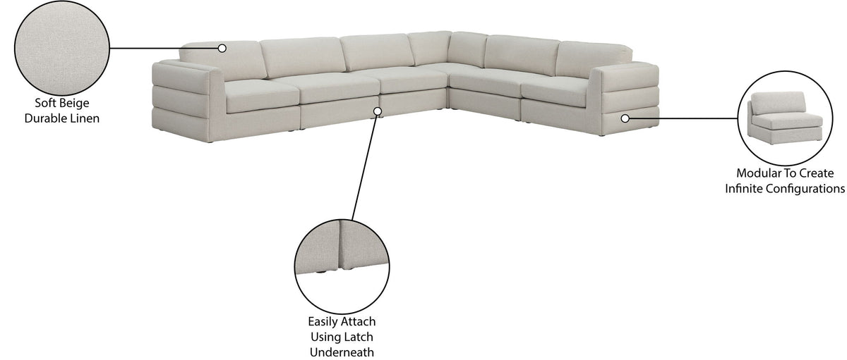 Beckham - 6 Piece Modular Corner Sectional