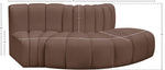 Arc - Faux Leather 3 Piece Modular Sofa