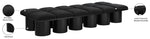 Pavilion - 12 Piece Modular Bench With Black Base