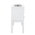 Elizaveta - Server - Faux Crystal Diamonds & White High Gloss