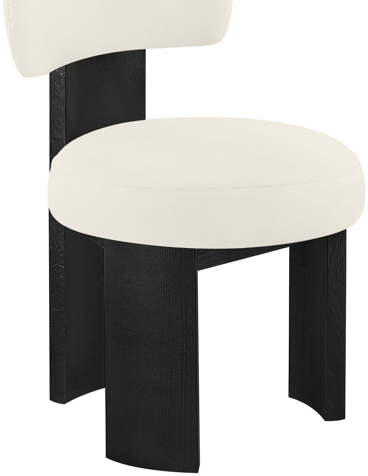 Atelier - Vegan Leather Upholstered Dining Chair (Set of 2) - Black Frame