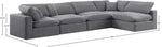 Comfy - 5 Piece Velvet Modular Sectional