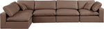 Comfy - 5 Piece Faux Leather Modular Sectional