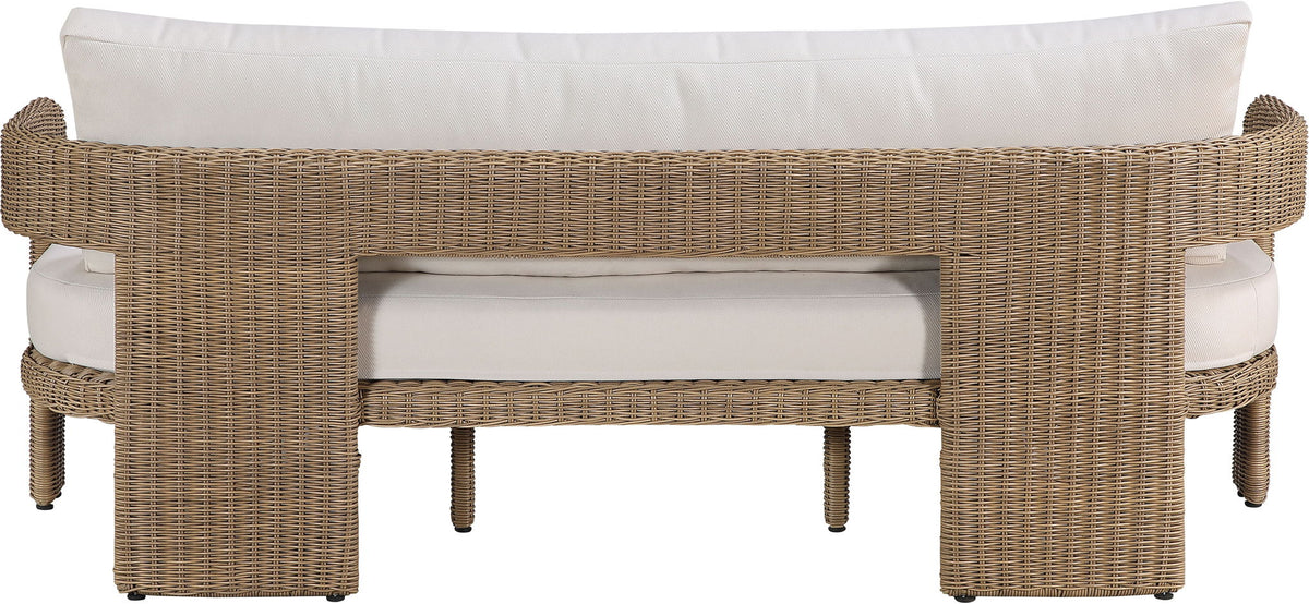 Sandbay - Olefin Water Resistant Fabric And Wicker Outdoor Patio Sofa