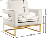 Noah - Accent Chair with Gold Legs