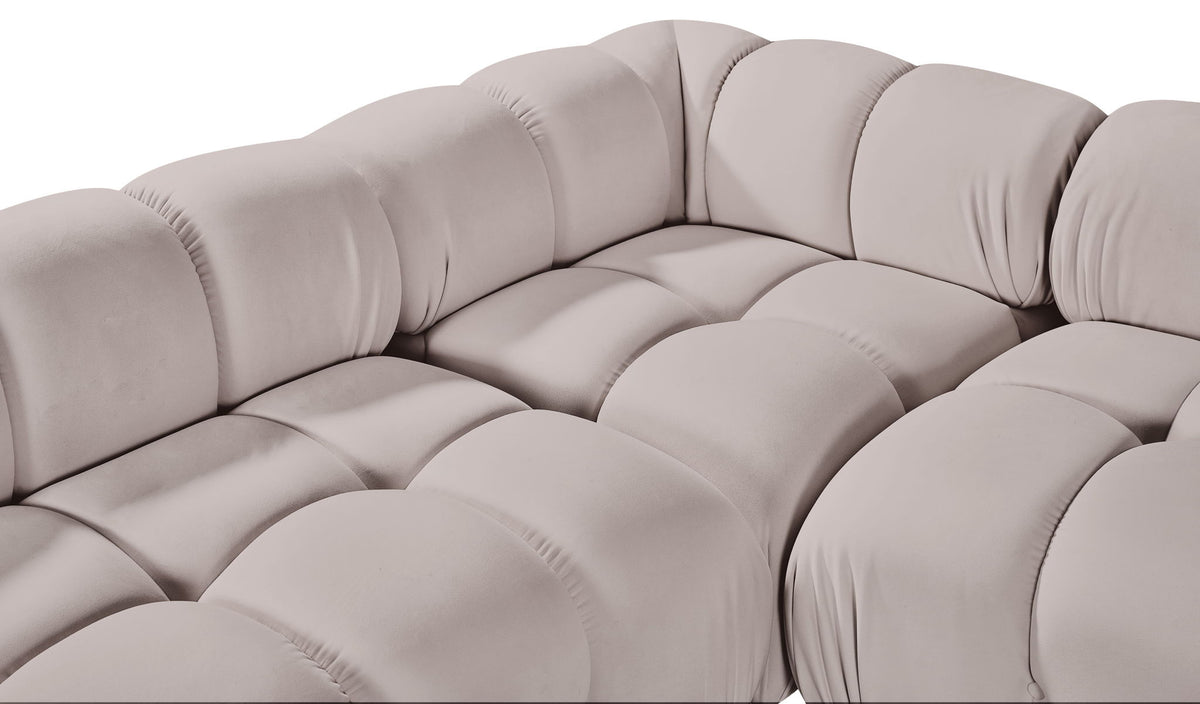 Orin - Fabric Velvet 4 Piece Modular Sectional