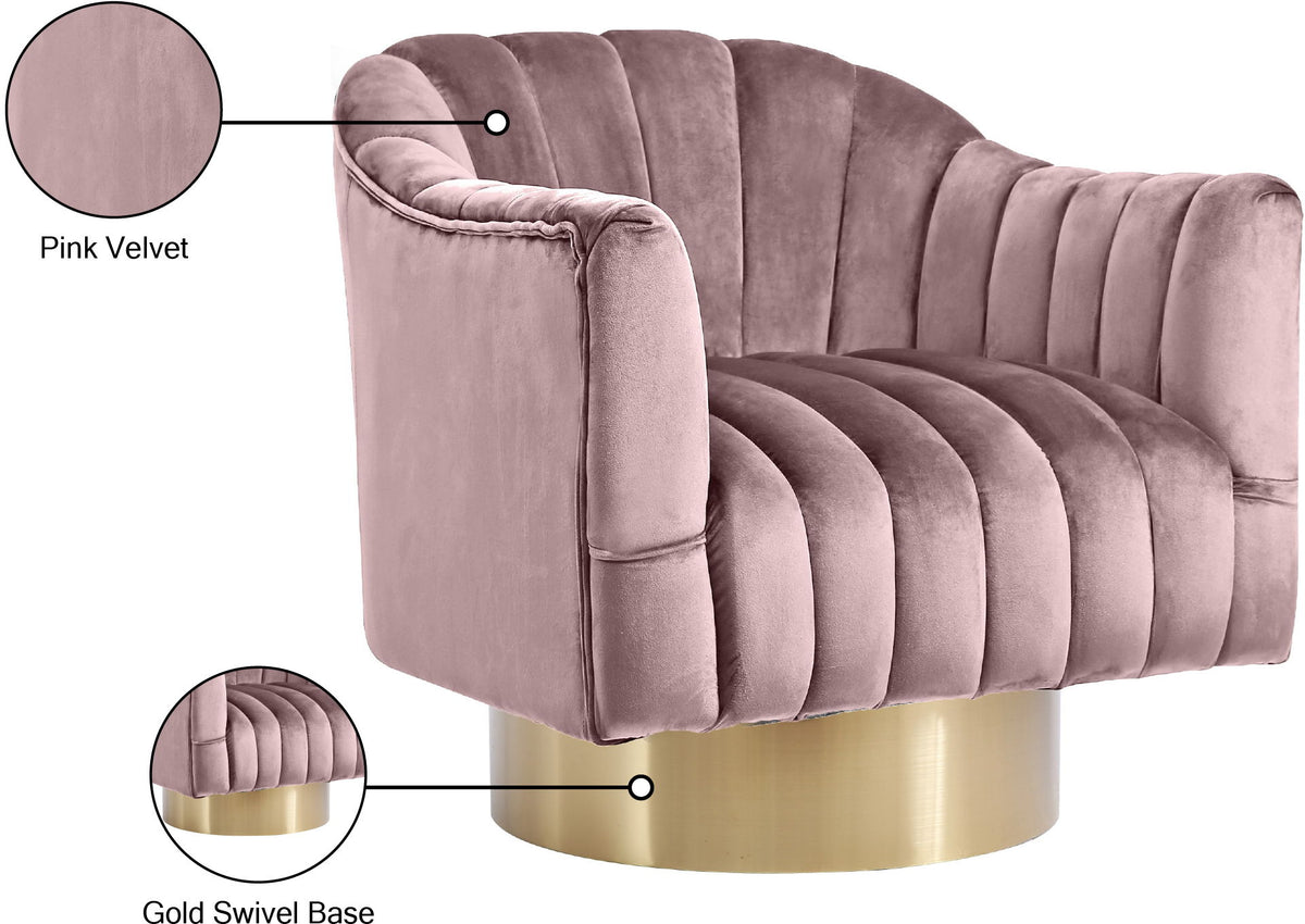 Farrah - Accent Chair with Gold Base