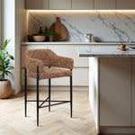 Dame - Fabric Upholstered Counter Stool (Set of 2)