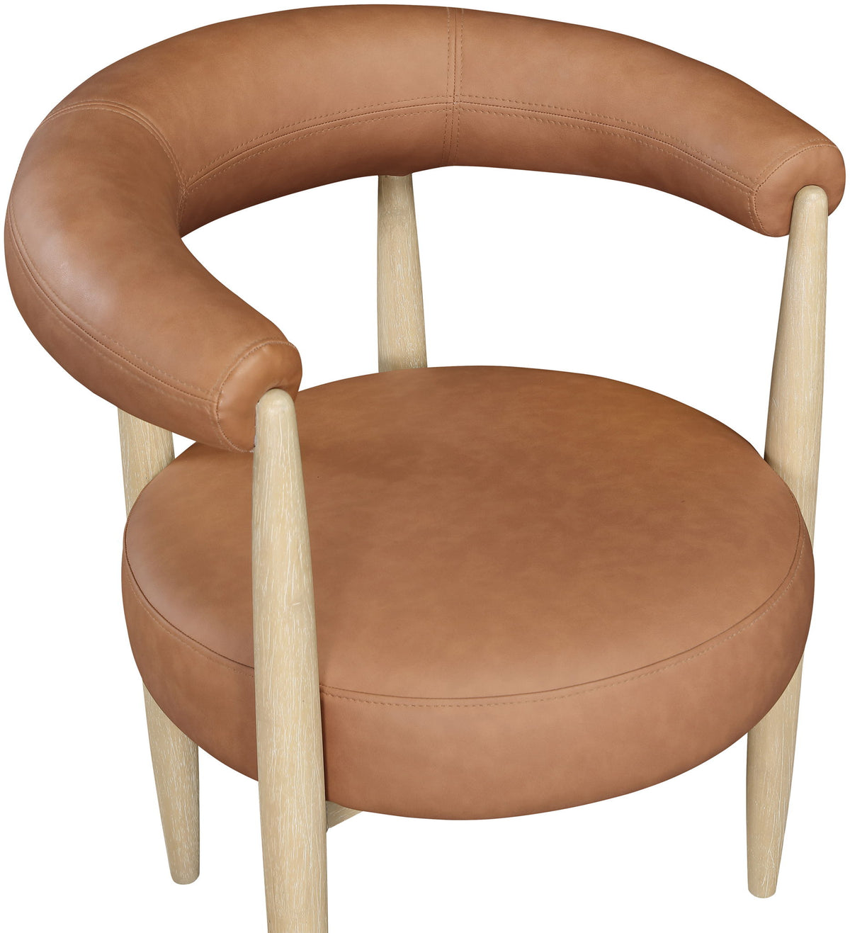 Sable - Vegan Leather Upholstered Dining Chair (Set of 2) - Painted Natural Base