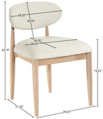 Riccio - Fabric Dining Side Chair (Set of 2) - Natural Frame