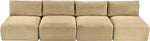 Shaggy - 4 Seat Modular Armless Sofa