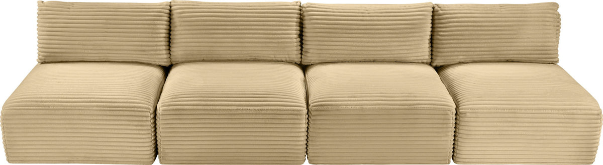 Shaggy - 4 Seat Modular Armless Sofa