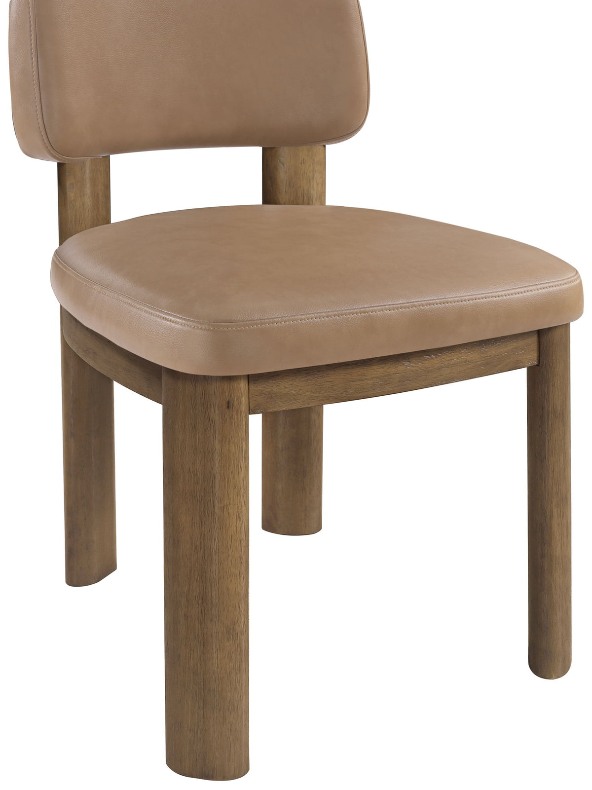 Paloma - Vegan Leather Upholstered Dining Chair (Set of 2) - Brown Frame