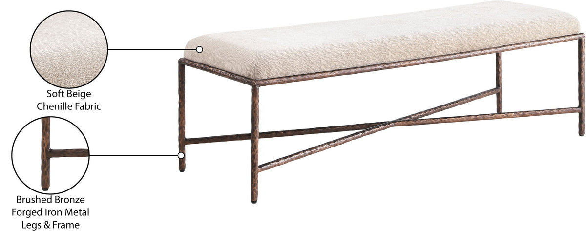 Valley - Bench With Bronze Frame