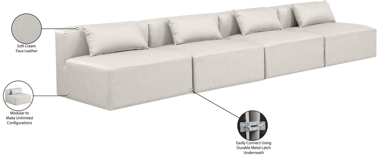 Cube - Modular 4 Seat Armless Sofa