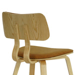 Jaguar - Curved Back Wood Dining Chair With Faux Leather Seat