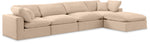 Comfy - 5 Piece Velvet Modular Sectional With Chaise