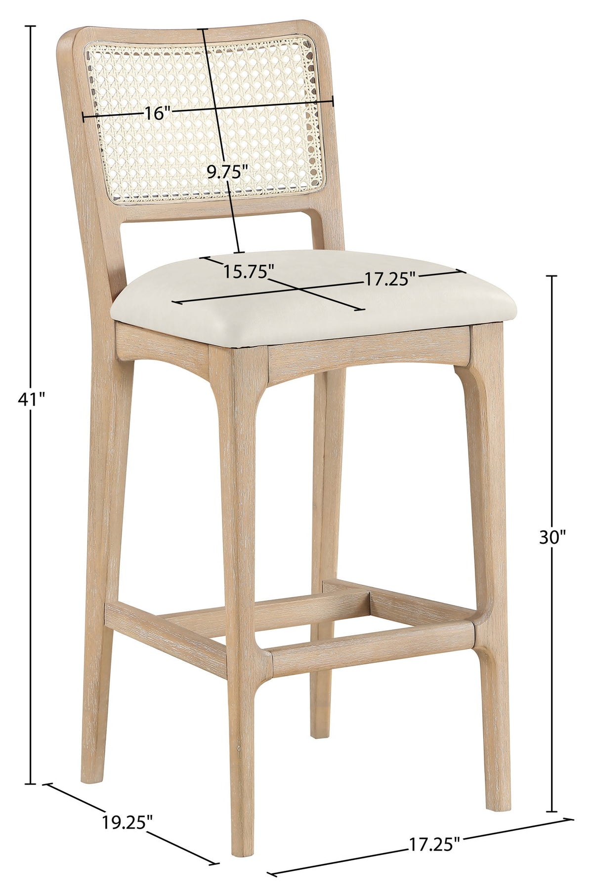 Atrium - Upholstered Bar Stool (Set of 2) - Brushed Natural Frame