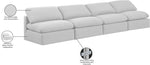 Indulge - Linen 4 Piece Modular Armless Sofa - White