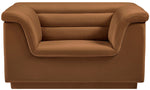 Cascade - Velvet Chair - Saddle