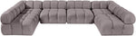 Orin - U-Shaped Velvet 6 Piece Modular Sectional