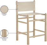 Santos - Upholstered Counter Stool With Stained Natural Base