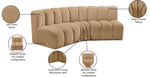 Arc - Velvet 3 Piece Modular Corner Sofa