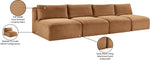 Shaggy - Fabric 4 Seat Modular Armless Sofa