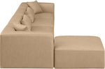 Cube - 5 Piece Modular Sectional With Chaise - Tan