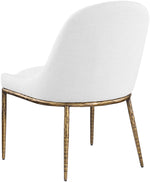 Ferro - Upholstered Dining Side Chair With Brushed Gold Legs