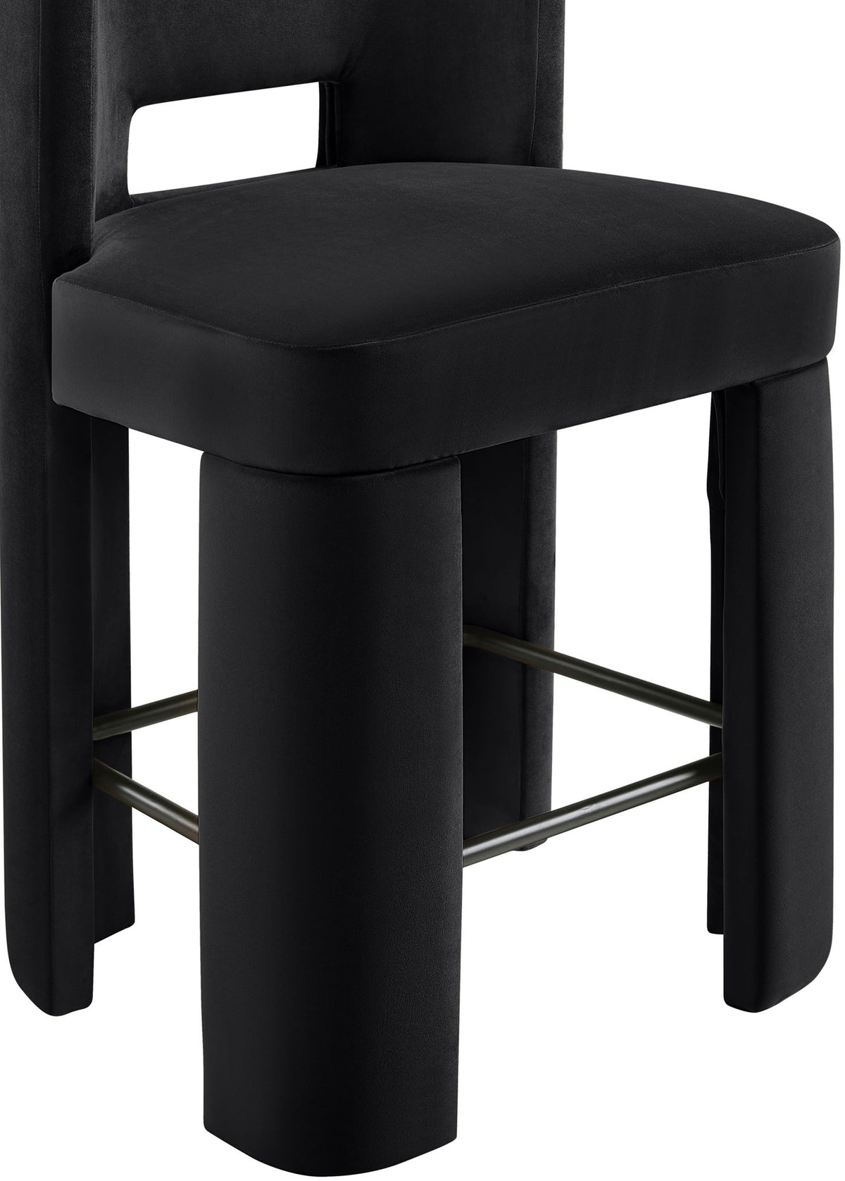 Zuno - Velvet Performance Fabric Upholstered Counter Stool (Set of 2)