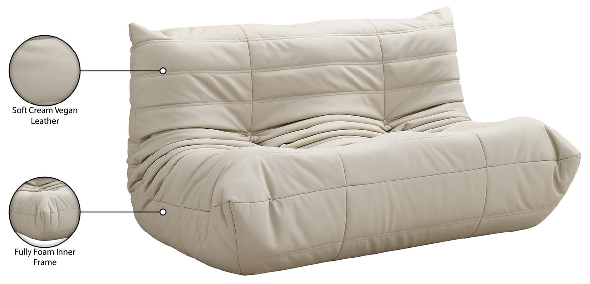 Relax - Vegan Leather 54.75" Upholstered Loveseat