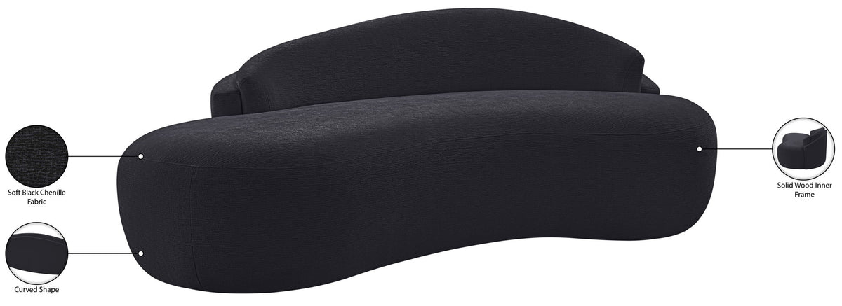 Caspian - Chenille Fabric Upholstered Loveseat
