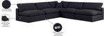 Comfy - 5 Piece Linen Modular Corner Armless Sectional
