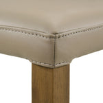 Elyza - Full Back Top Grain Leather Upholstered Wood Dining Chairs (Set of 2)