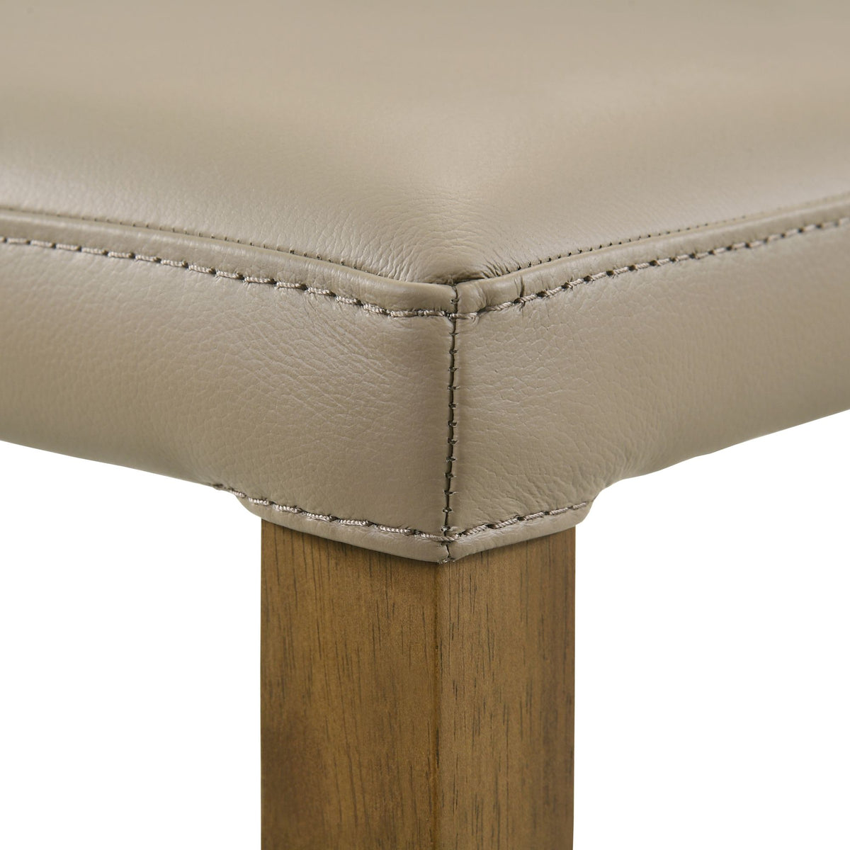 Elyza - Full Back Top Grain Leather Upholstered Wood Dining Chairs (Set of 2)