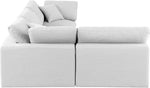 Comfy - 4 Piece Linen Fabric Modular Armless Sectional