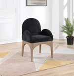 Waldorf - Chenille Dining Arm Chair With Natural Legs