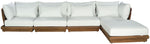 Mirella - 5 Piece Water Resistant Fabric Upholstered Outdoor Patio Modular Sectional