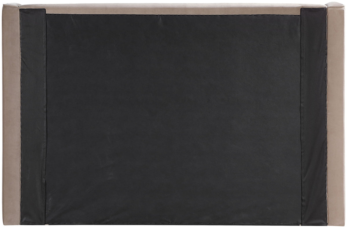Kendall - Velvet Upholstered Bed - Taupe