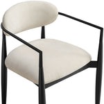 Riccio - Fabric Dining Arm Chair (Set of 2) - Black Frame