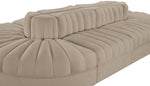 Rummi - Oval Velvet Performance Fabric Upholstered 8 Piece Modular Sectional