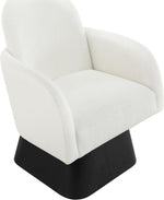 Marlowe - Linen Textured Fabric Upholstered Swivel Accent Chair - Stained Black