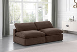 Comfy - Velvet Modular Armless Sofa 2 Seats