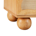 Grappa - Wood & Rattan Wavy Dresser - Natural