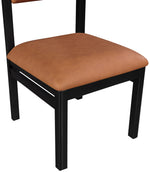 Roundhill - Faux Leather Dining Chair (Set of 2) - Black Frame