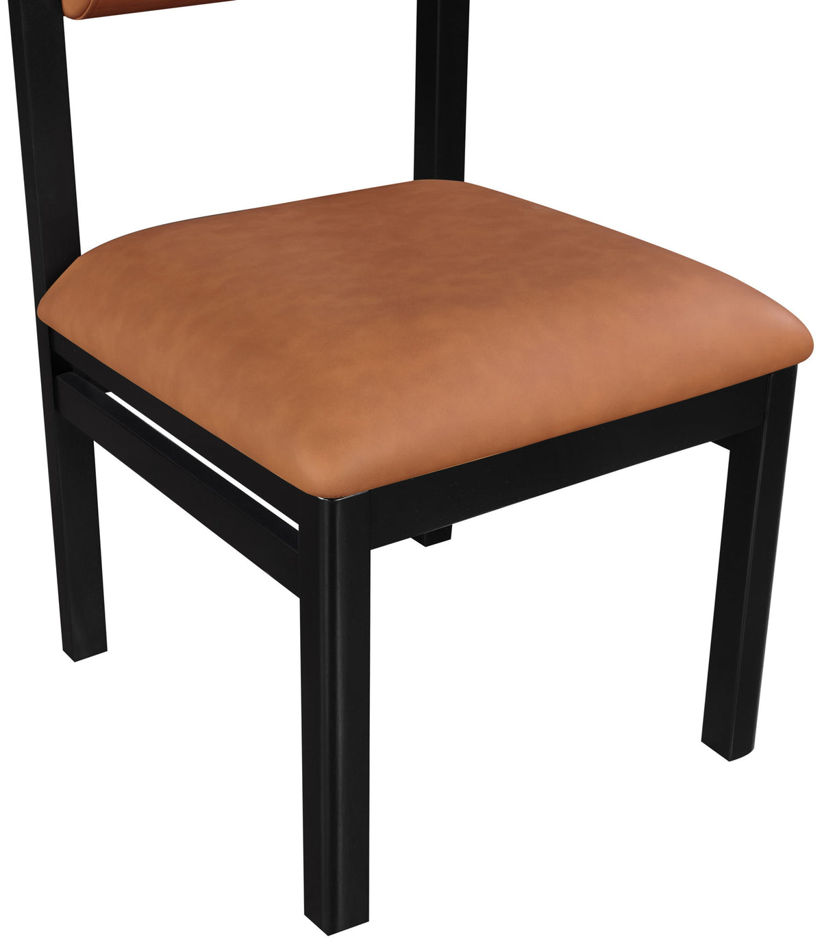 Roundhill - Faux Leather Dining Chair (Set of 2) - Black Frame